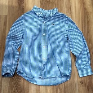 Vineyard vines gingham 3T Whale shirt